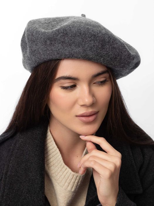 H&M сірий вовняний берет