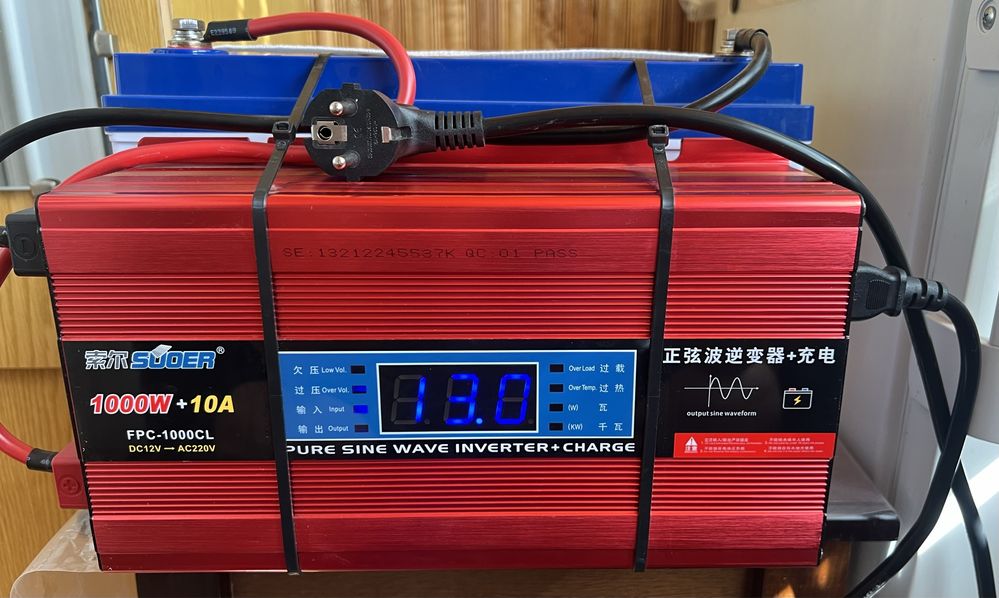 Инвертор Suoer FPC-1000СL Charger 10A с функцией зарядки