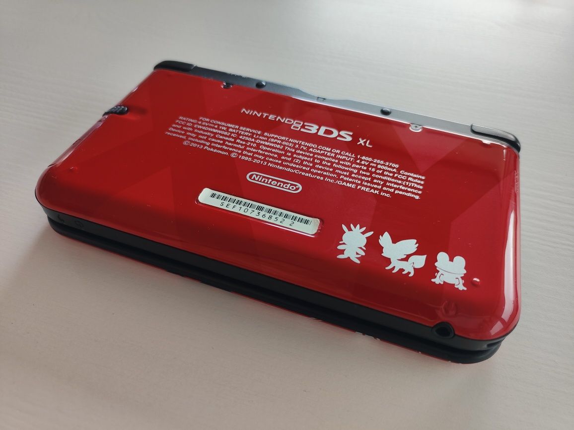 Zestaw Konsola Nintendo 3DS XL Pokemon XY czerwona CFW LUMA 128GB