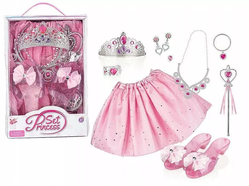 Zestaw piękności spódniczka, buty, różdżka, diadem, biżuteria. Adar