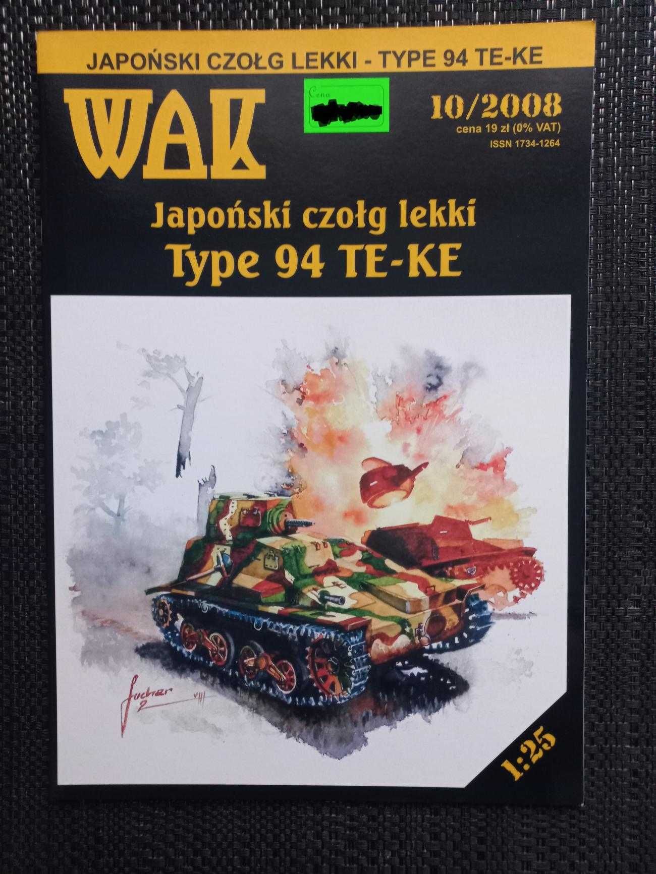 Model Kartonowy WAK 10/08 Japoński czołg lekki Type 94 TE-KE