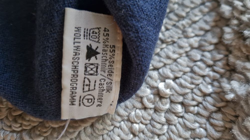 Kaszmir z jedwabiem  męski  sweter  L
