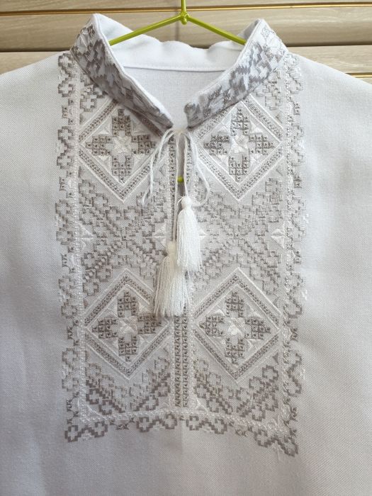 Вишиванка для хлопчика біла 140 р 8-10 років