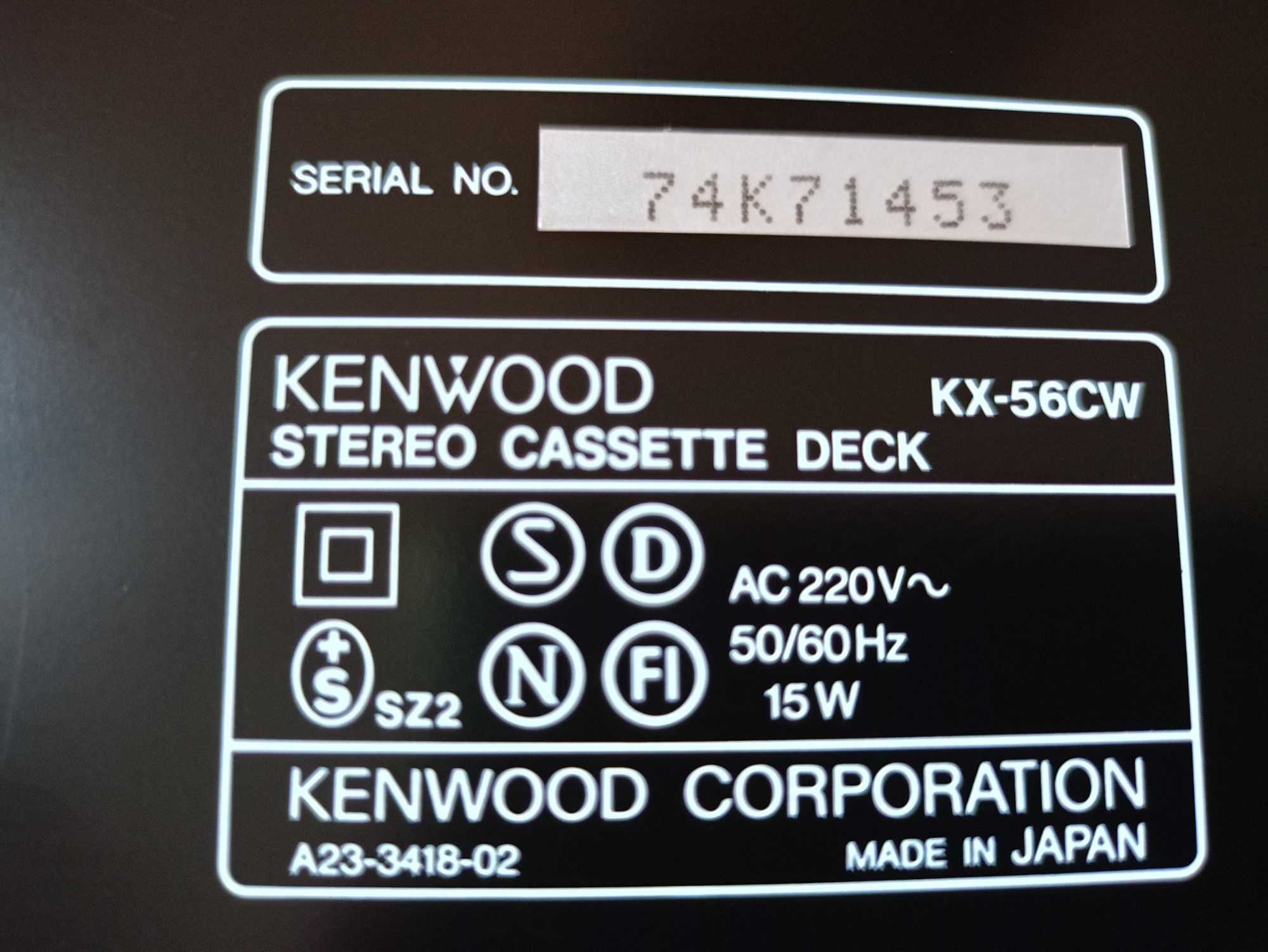 Deck Magnetofon KENWOOD KX-56CW Japan