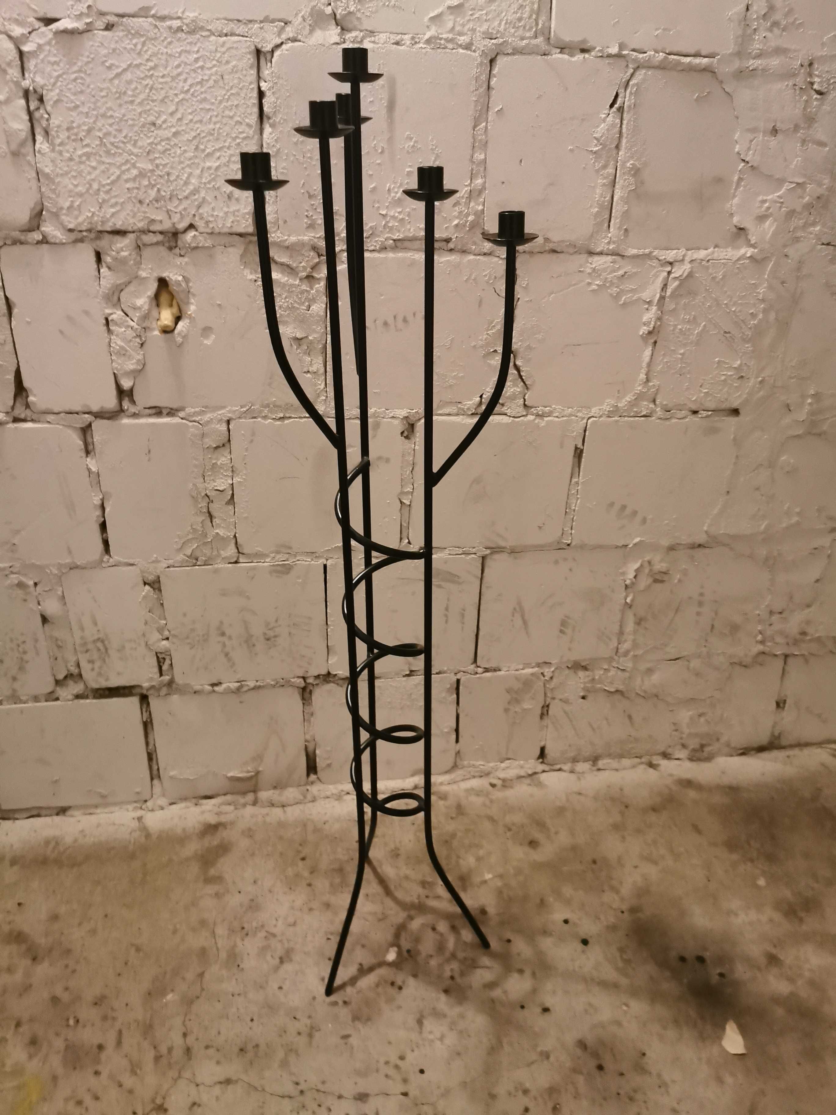 PRL świecznik stojący 5 świeczek  ok 120 cm