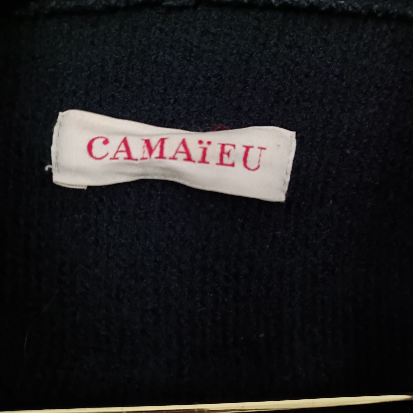 Płaszcz granatowy z welny "Camaieu" 42/44