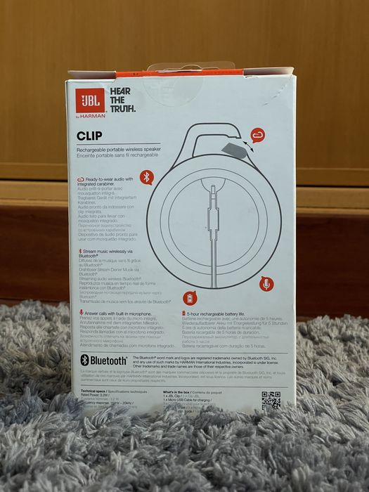 Coluna Bluetooth JBL Clip Como Nova na Caixa Original