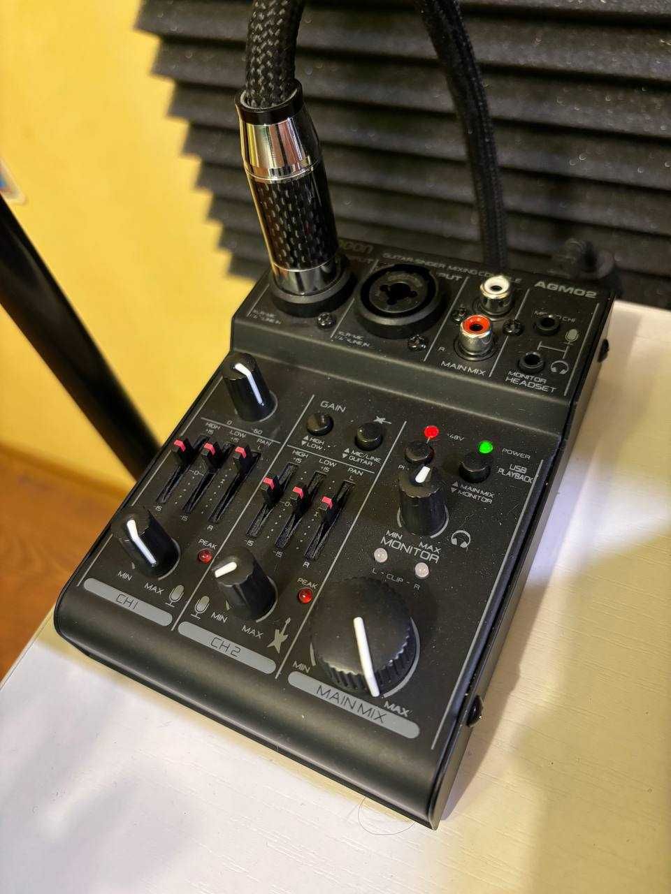 Аудіо мікшер підсилювач ammoon AGM02