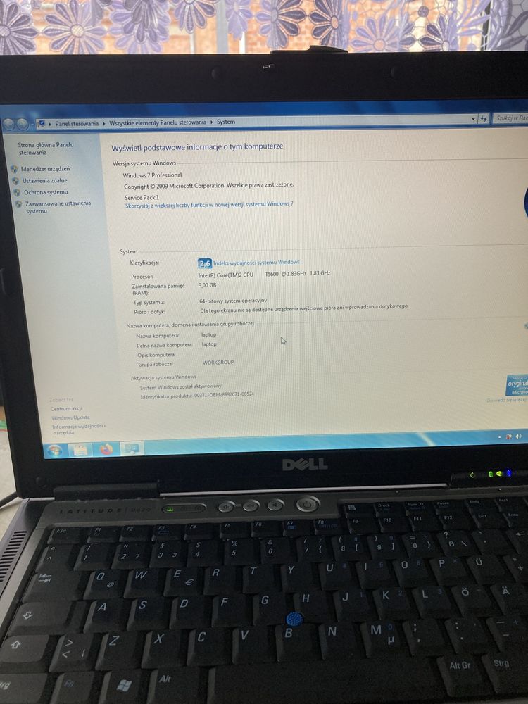 Laptop Dell Latitude d620