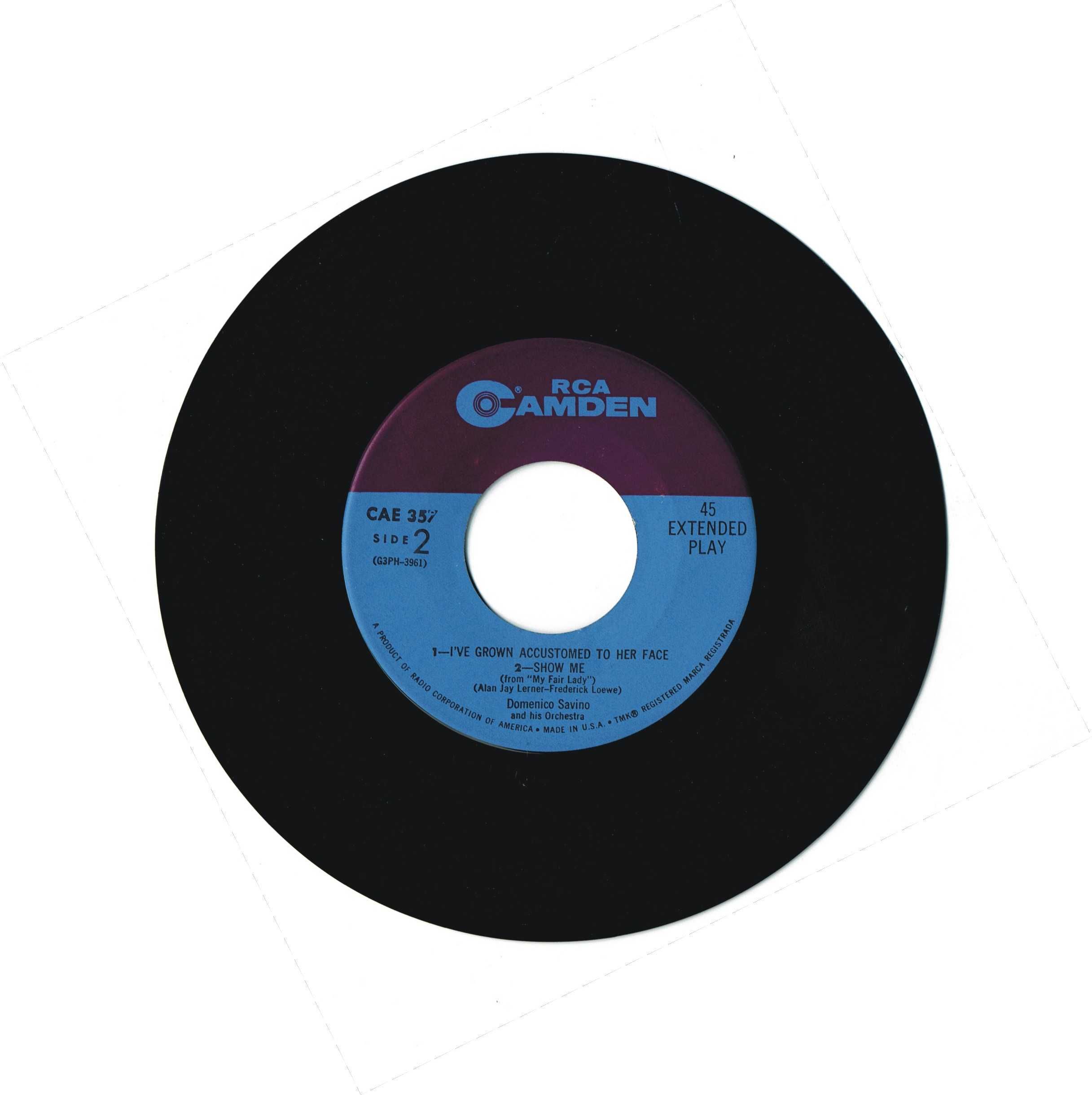 Domenico Savino And His Orchestra ‎– My Fair Lady - made in USA EP