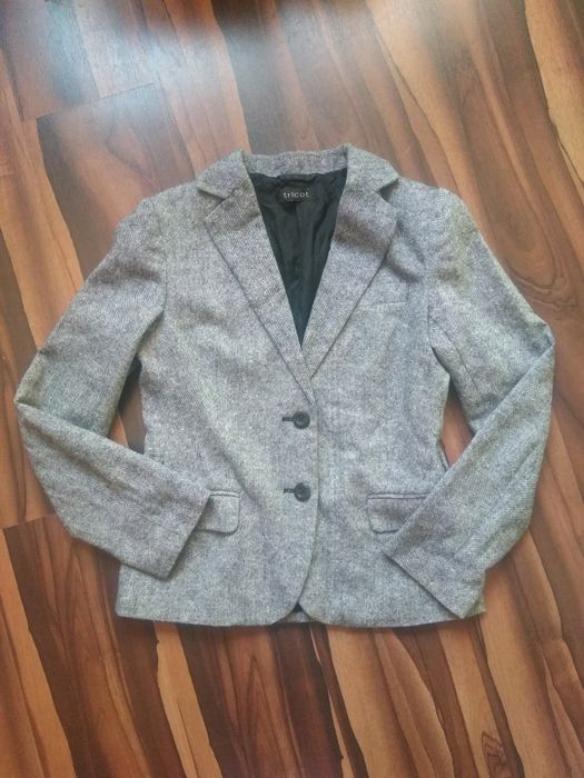 Wełniana marynarka żakiet M