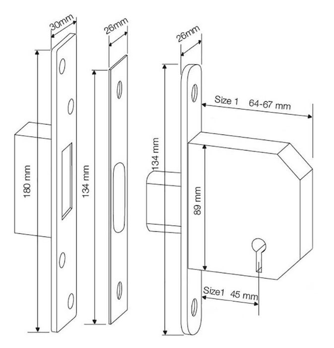 Yale fechadura padrão britânico (225)