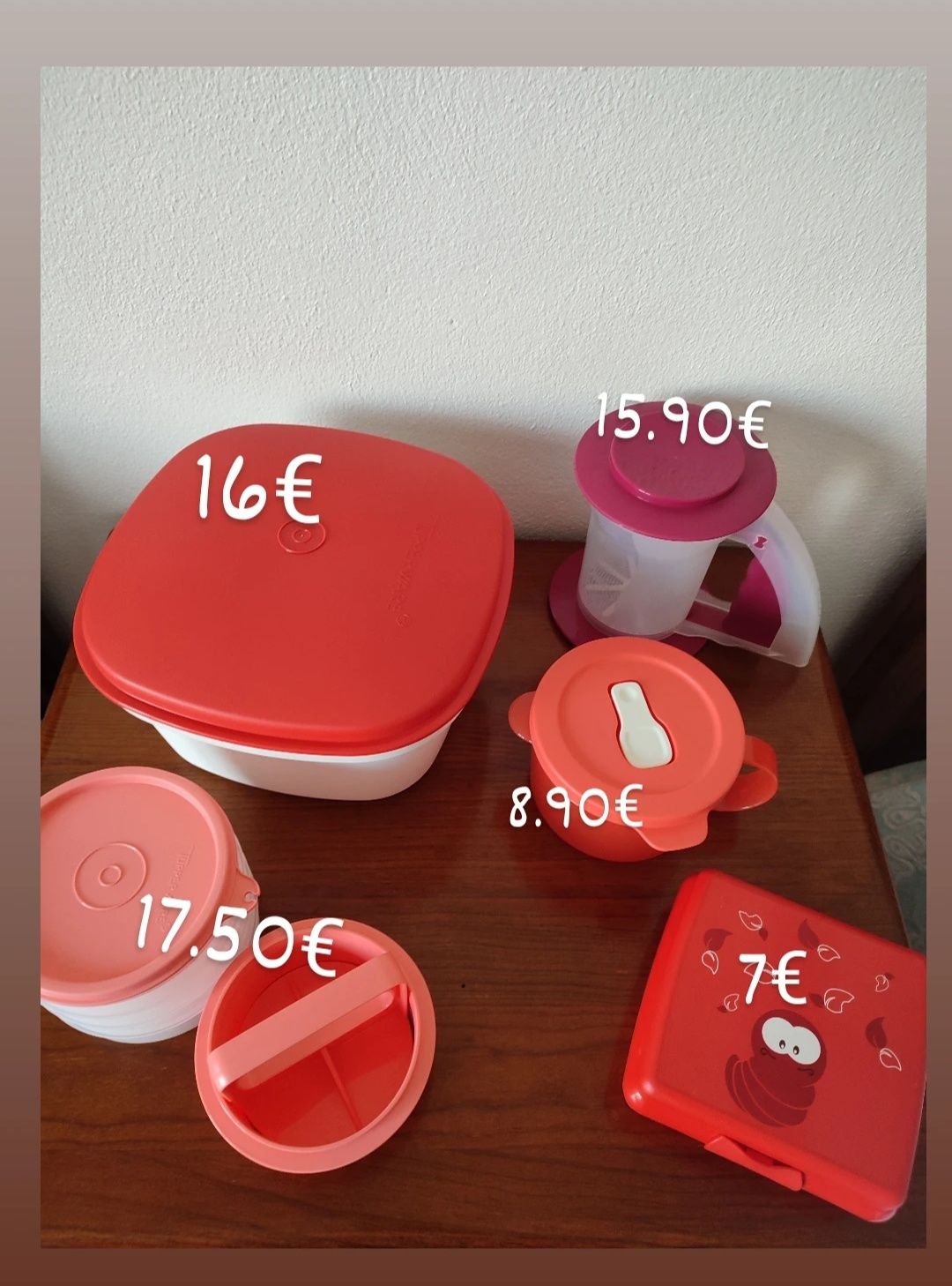 Vários artigos Tupperware NOVO desde 7€