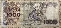 Nota 1000 escudos (Teófilo Braga) 1989