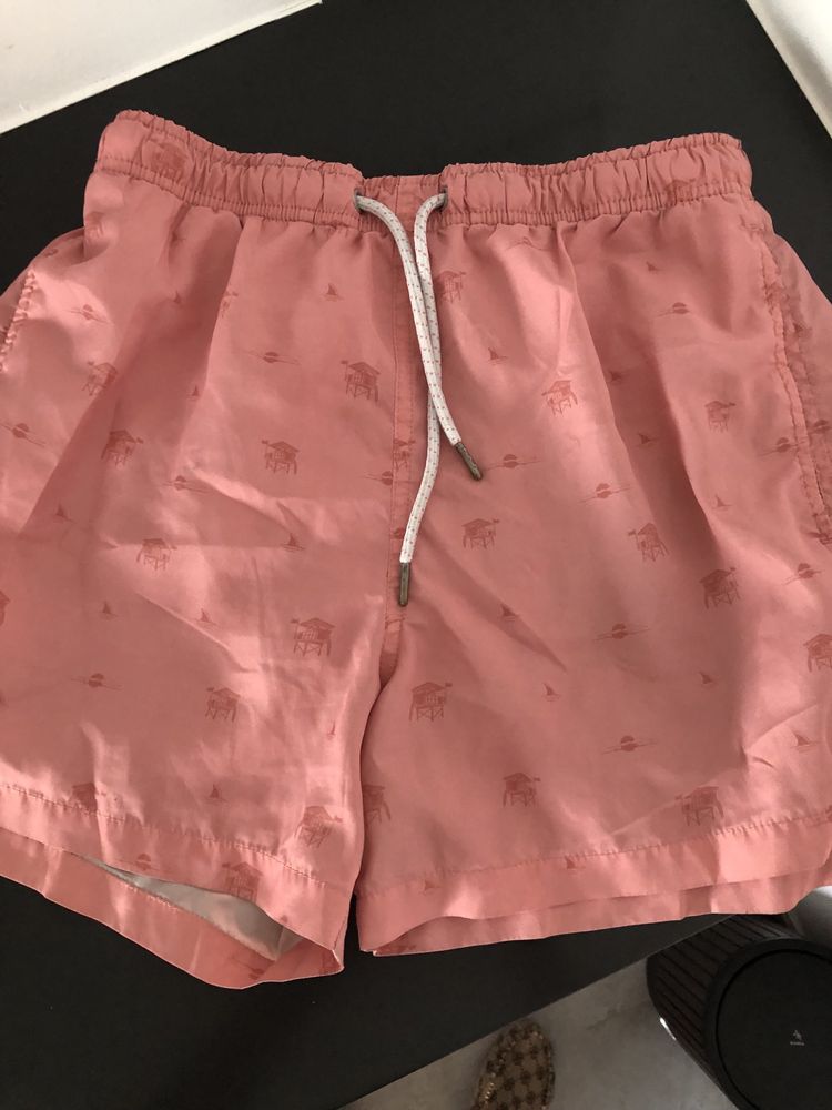 Calções de banho, com bolsos, elastico e atilhos