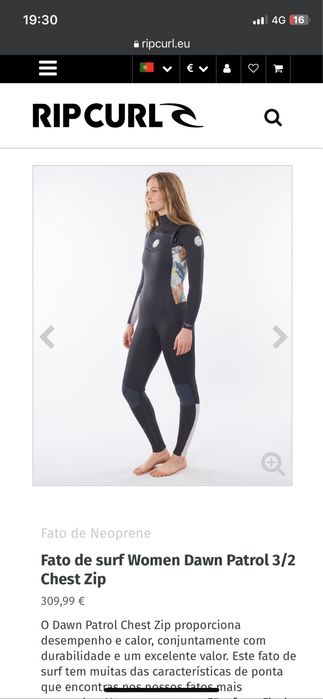 Fato de surf neoprene mulher como novo