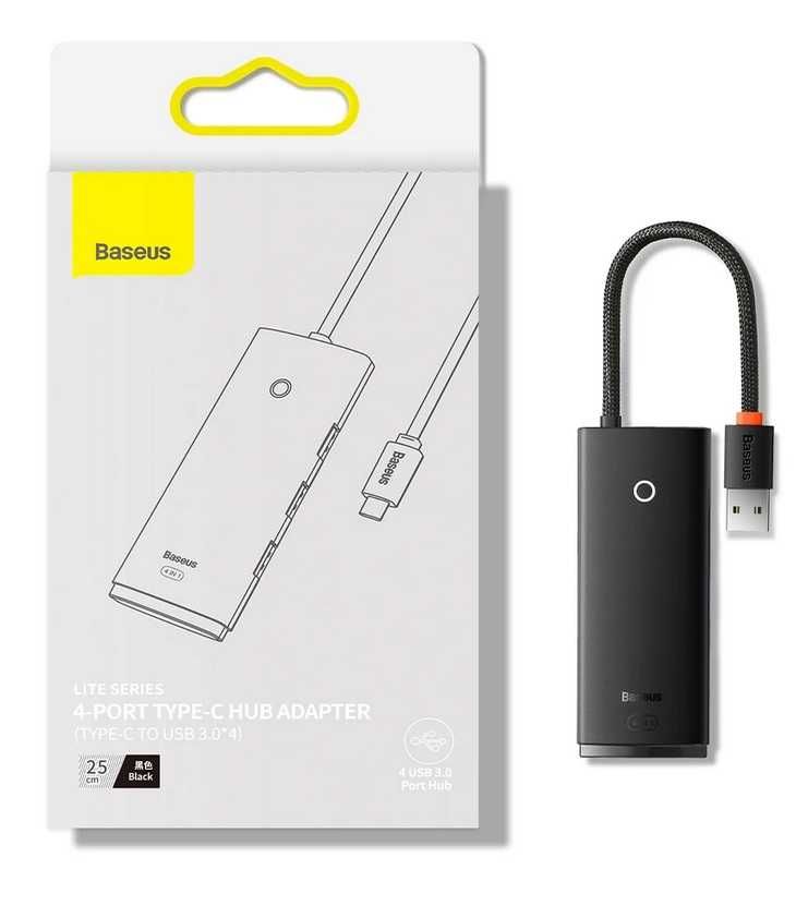 USB-хаб Baseus HUB  Series  USB-A  to USB 3.0*4 100 cm \ 25 cm