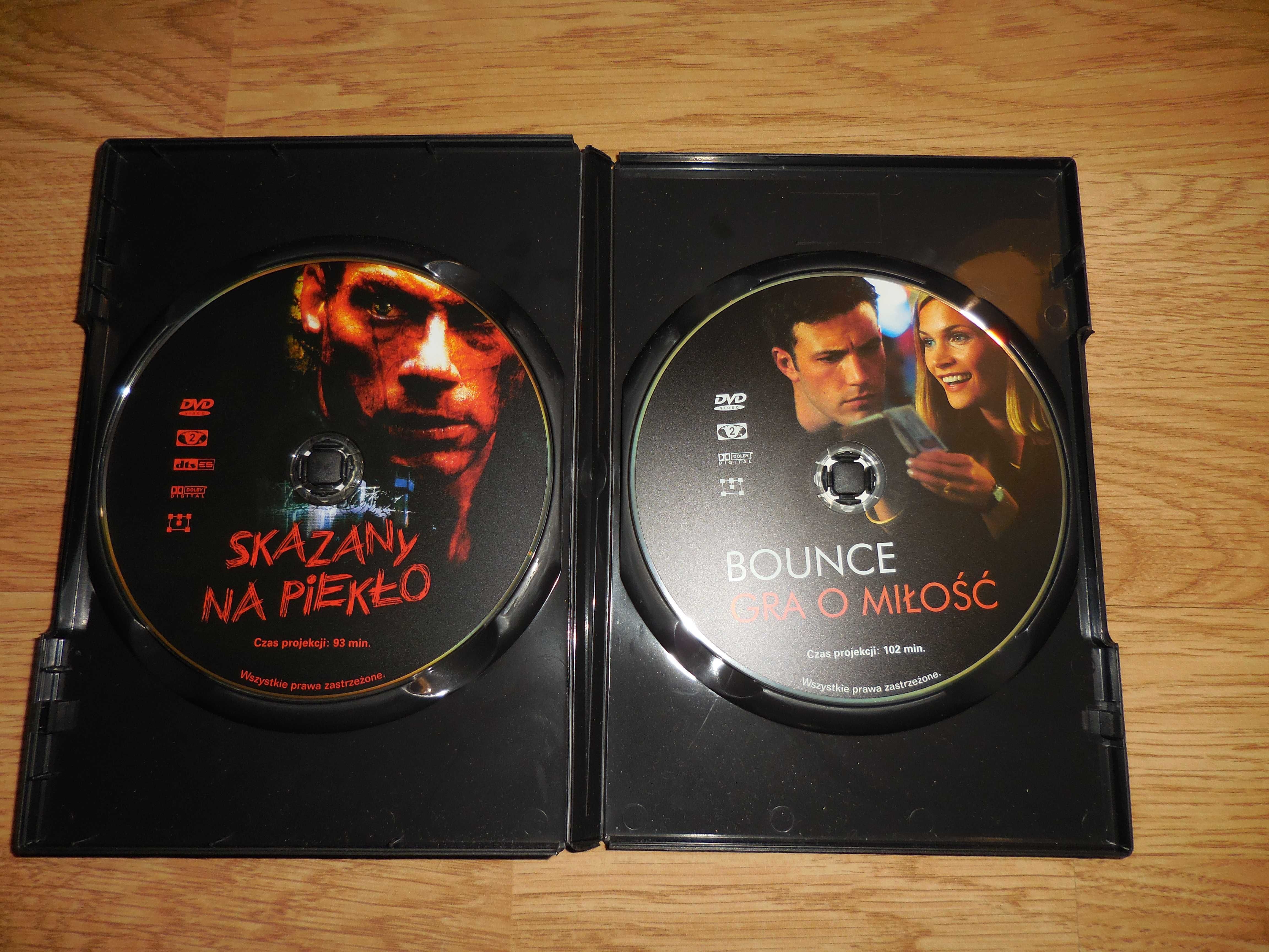 2 FILMY DVD 'Skazany na piekło -- Bounce gra o miłość