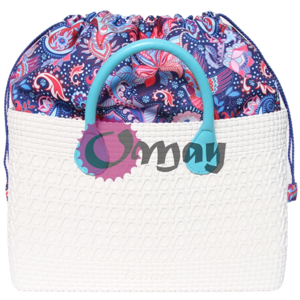 Granatowy organizer OBAG LACE i OBAG BEACH MINI orient 2kieszenie OMAY