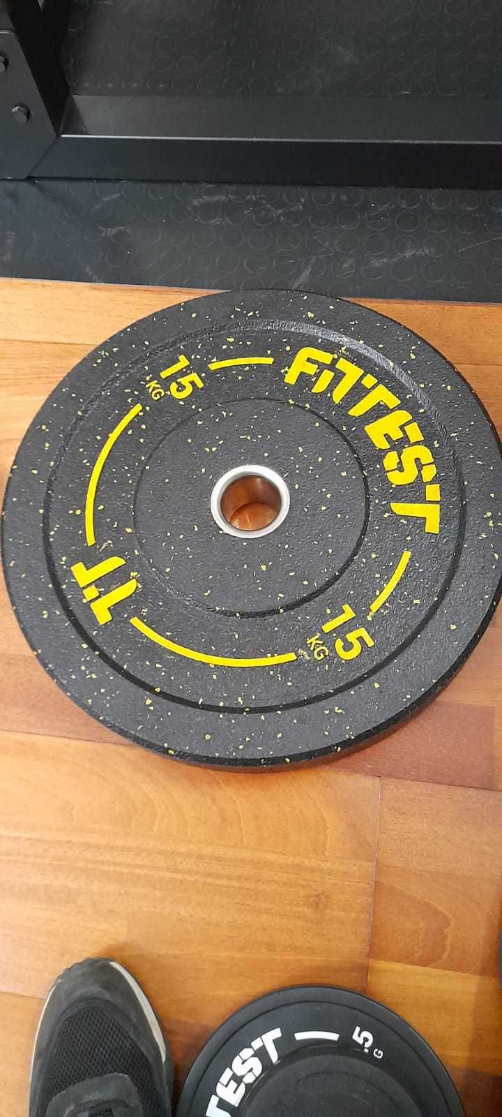 Discos bumper 20kg, 15kg e 10kg