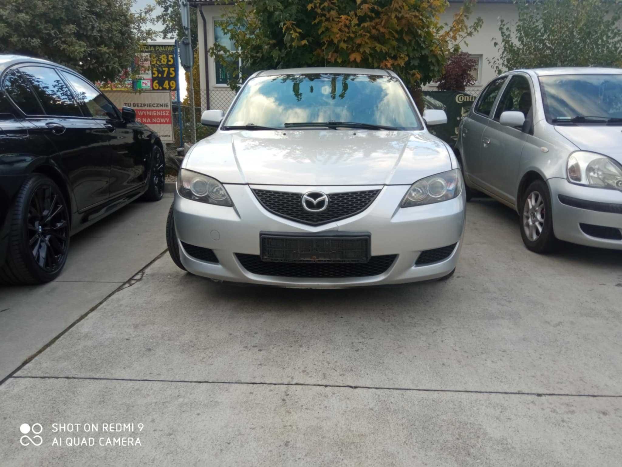 Mazda 3 na części srebrna silnik 1.6 maska/drzwi/zderzak/skrzynia