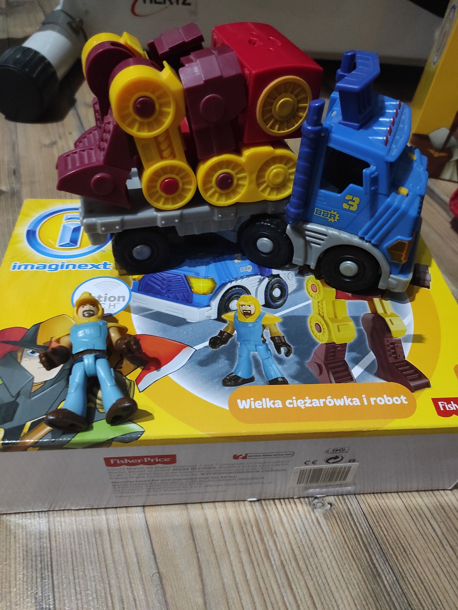 Imaginext ciężarówka i robot action dźwięki