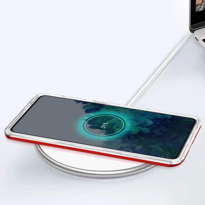 Clear 3in1 etui do Samsung Galaxy S23+ pokrowiec z ramką czerwony