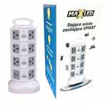 Wieża listwa 15 gniazdek 230V MAXLED SMART USB