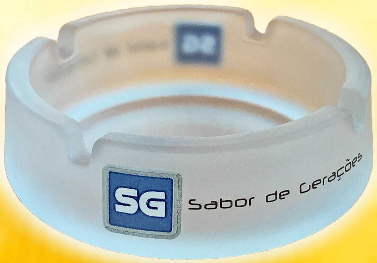 Cinzeiro em Vidro Fosco SG, Novo e Raro