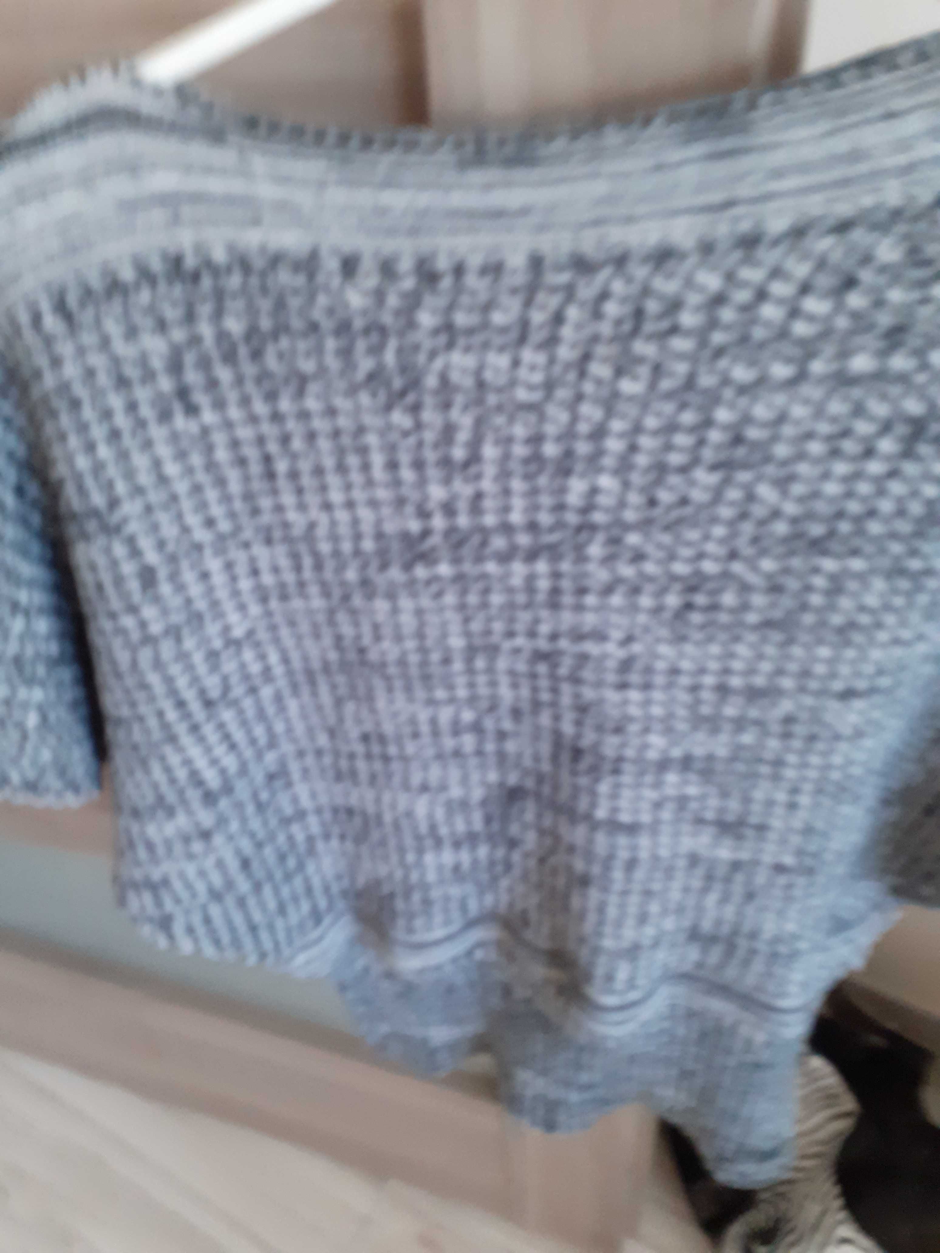 Swetr ażurowy rękaw do łokcia