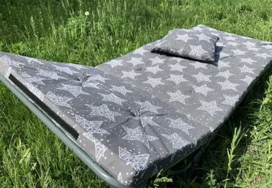 Розкладачка М60 з матрацом 6 см і подушкою, розкладушка