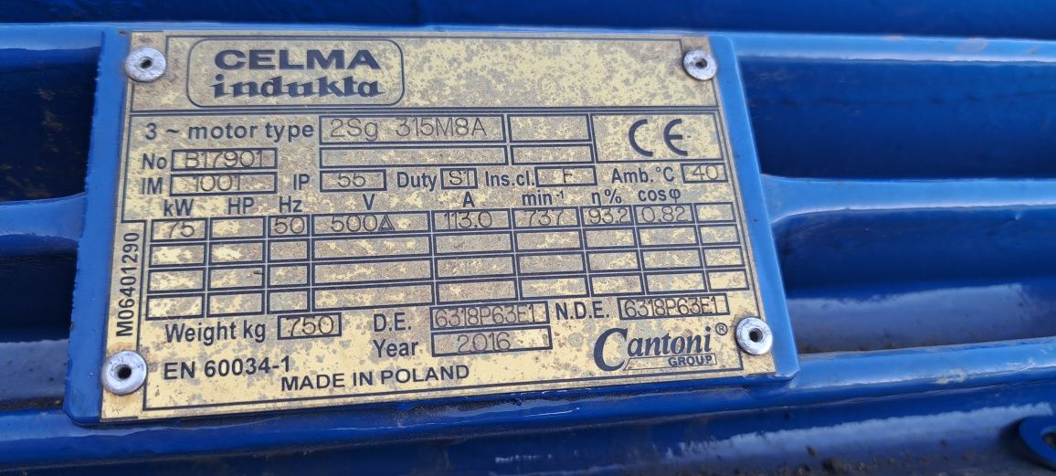 Silnik Celma 75kw 730obr NOWY