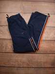 Vintage Retro Nike szerokie spodnie dresowe dresy szelesty granatowe