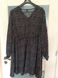 Sukienka duży rozmiar shein 3XL/50 czarna w kropki