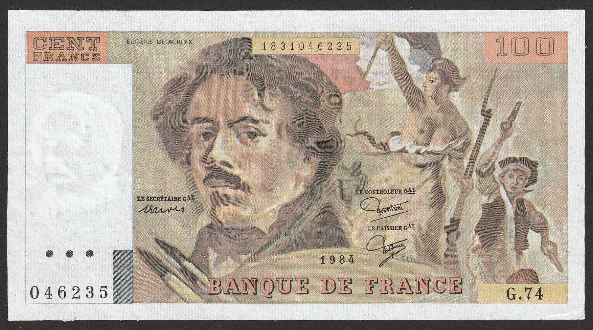 Francja 100 franków 1984 - DELACROIX