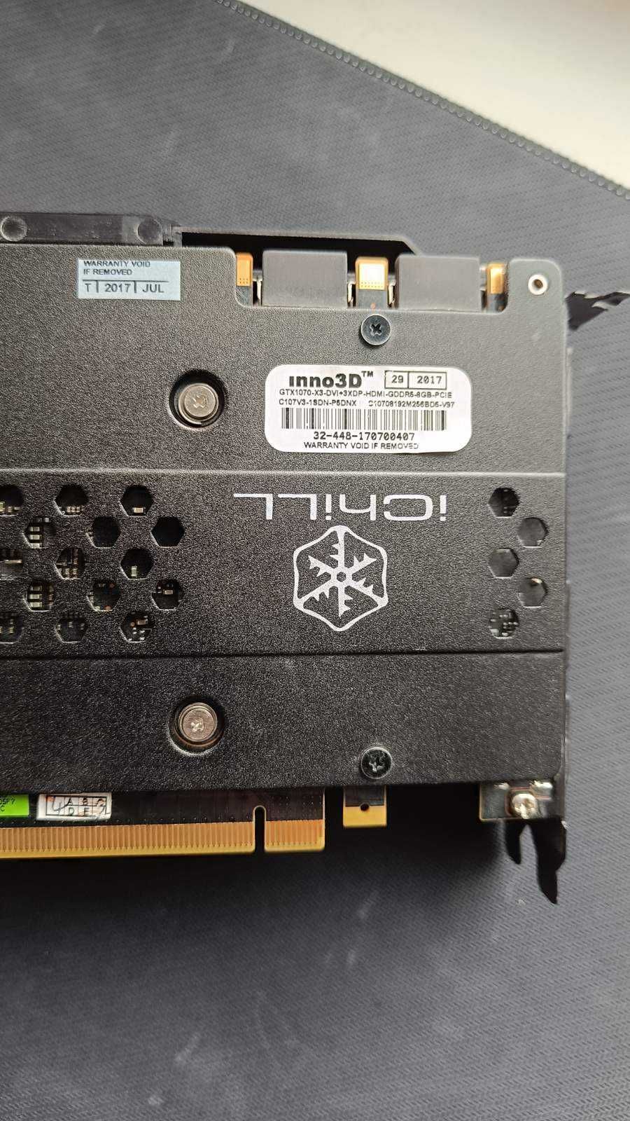Відеокарта Inno3D GTX 1070 iChill X3 8GB в хорошому стані