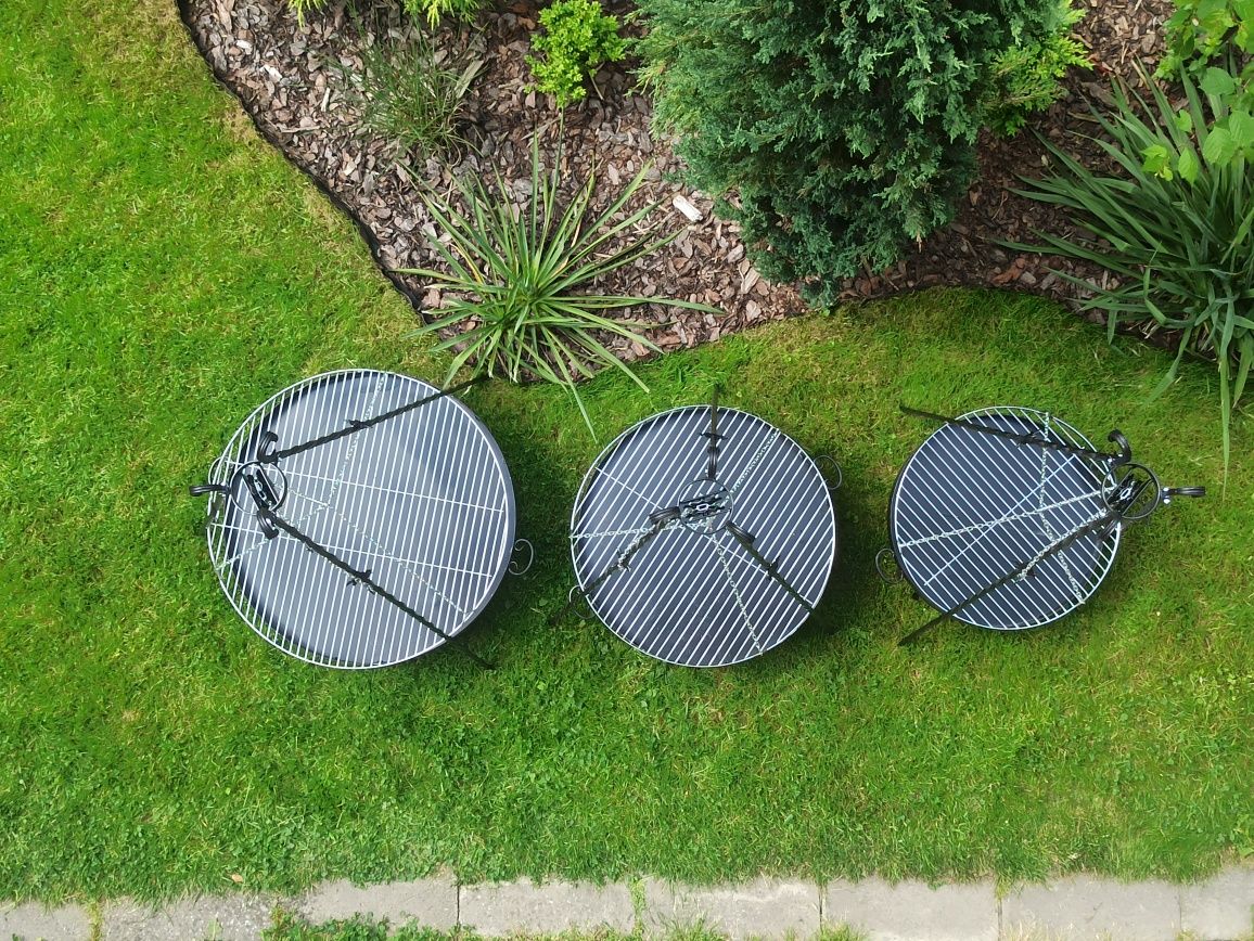 Grill Ogrodowy Trójnóg 60/70/80 cm Ruszt Nierdzewny
