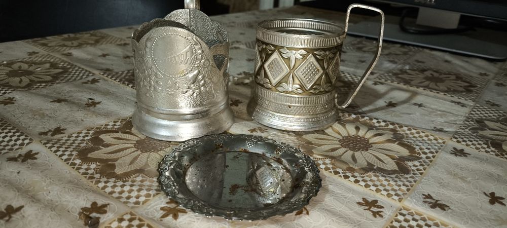Подстаканники, блюдца из аллюминия