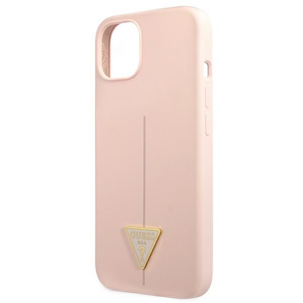 Etui Guess Silicone Triangle - Różowy iPhone 13/14/15 6.1"