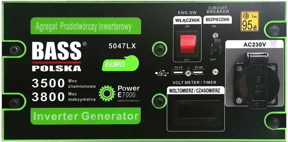 Бензиновый инверторный генератор 3,8 кВт Bass Polska