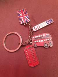 Breloczyk na klucze londyn z londynu zawieszka budka telefoniczna