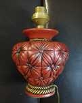 Lampa ceramiczna czerwona 26 cm