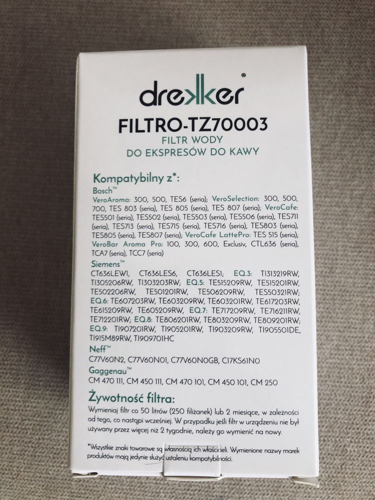 Filtr Drekker Tz70003