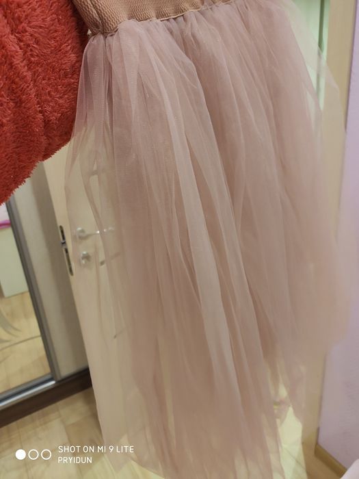 Фатінова юбка нюдового кольору