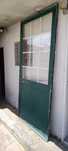 Porta exterior aluminio verde