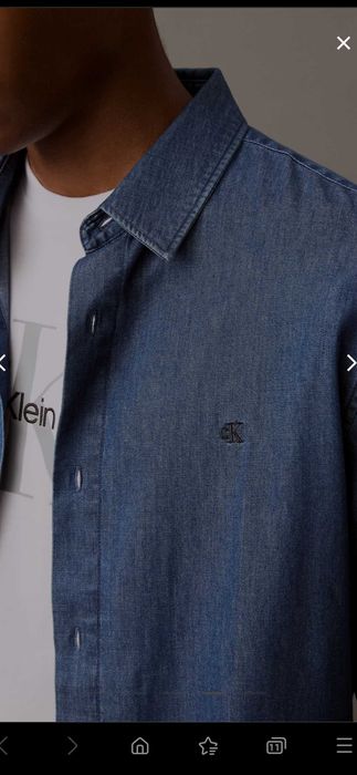 Джинсовая рубашка мужская Calvin Klein.