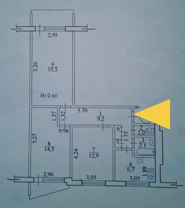 Продам комнату 16 м2 на Салтовке пр.Юбилейный