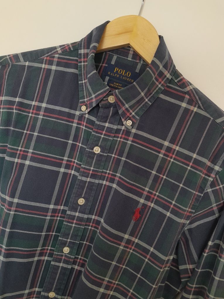 Koszula Polo Ralph Lauren S slim fit nowa kolekcja krata