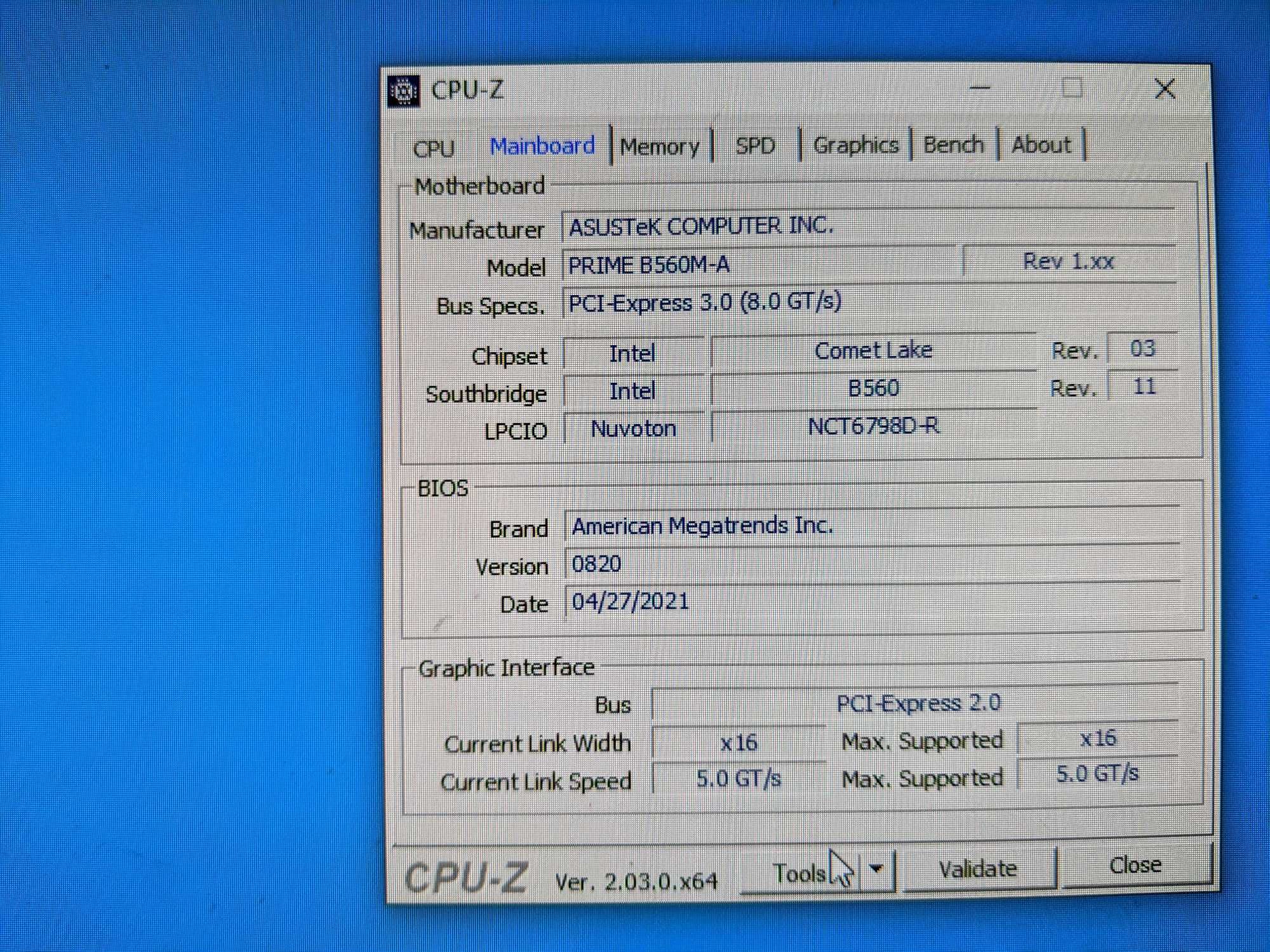системна плата Asus Prime B560M-A Intel s1200