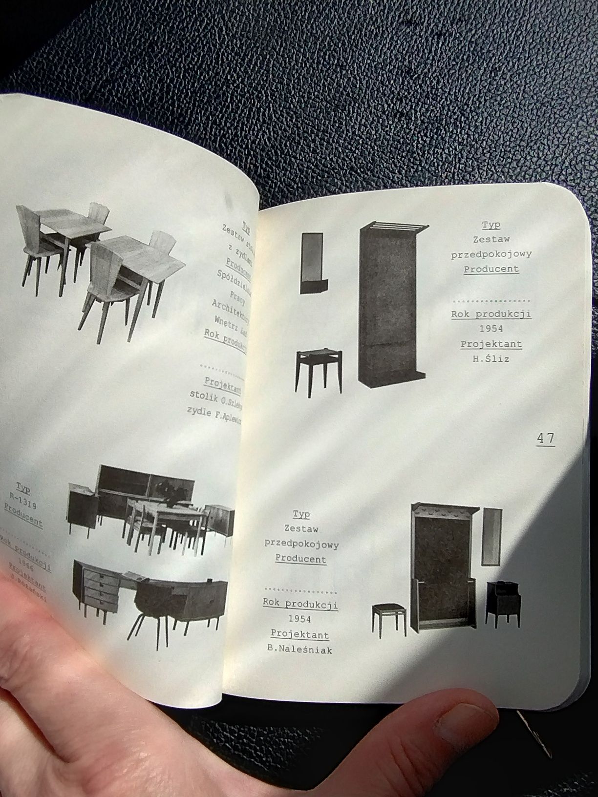 PRL katalog notes kolekcjonera meble Gałecki Puchała Chierowski